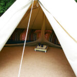 canvas bell tent for teachers with air bed activity centre hertfordshire