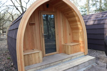 Cosy indoor woodland lodge accommodation